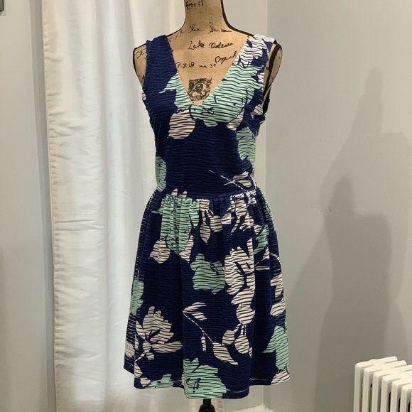 Design Lab green blue sleeveless dress size L - Picture 1 of 8